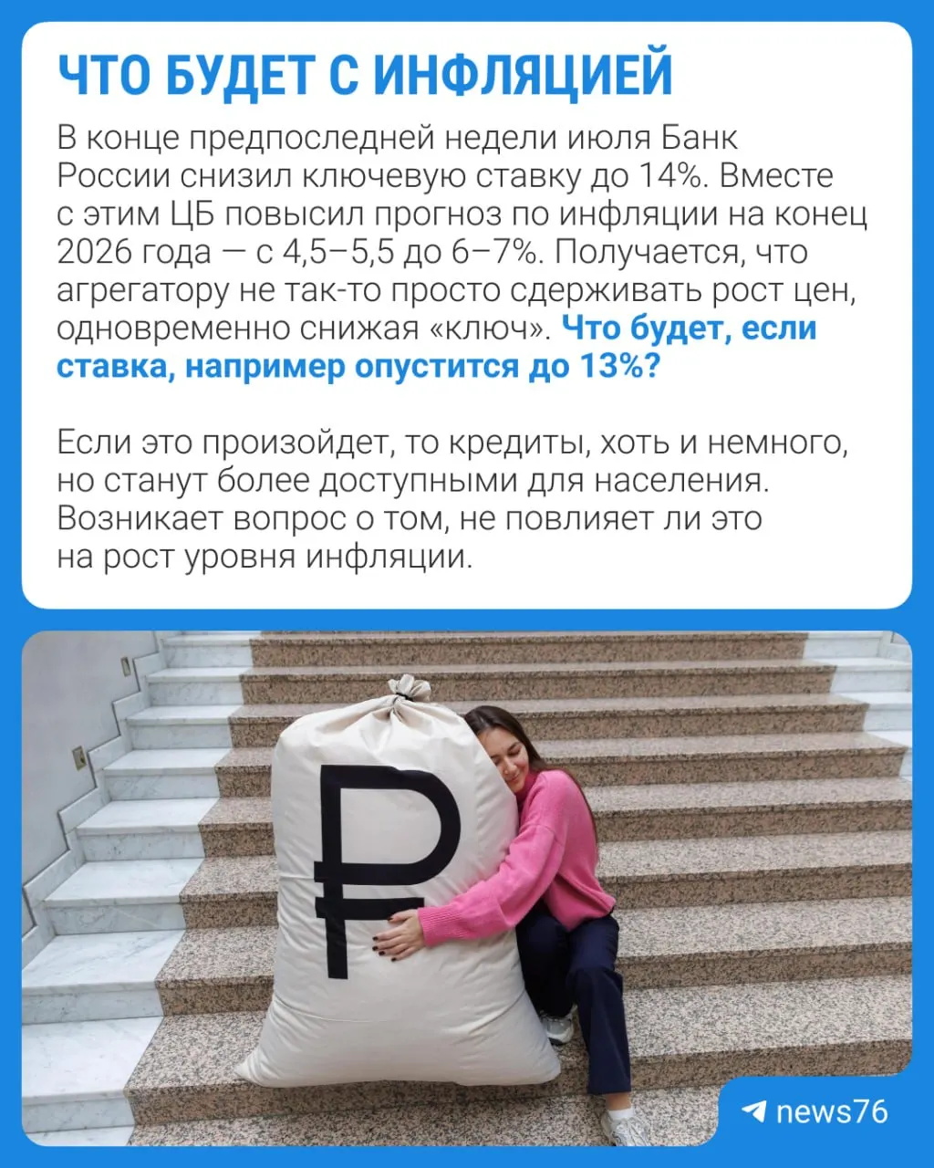 Снижение ставки до 14% на фоне предупреждений о сложной траектории инфляции.