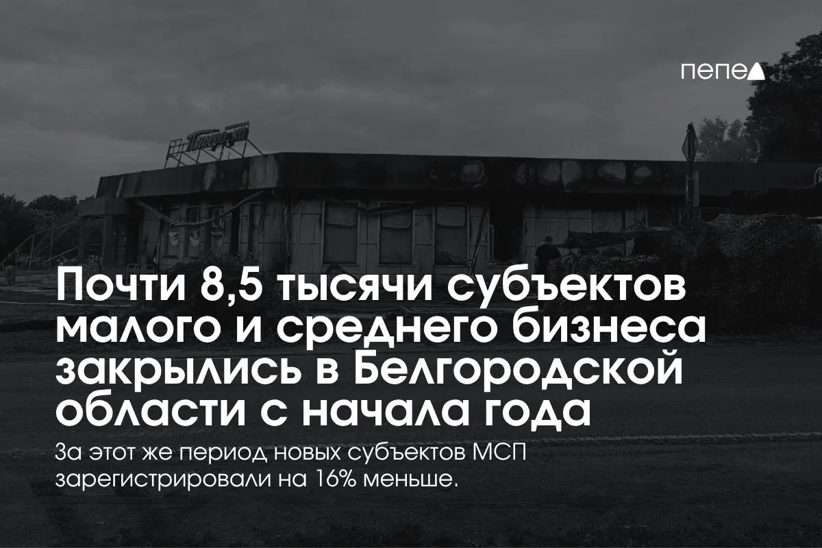 По данным регионального Минэкономразвития, с 1 января по 17 августа 2026 года из Единого государственного реестра исключено 8449 субъектов МСП. Новых субъектов зарегистрировано на 16% меньше — 7276.
