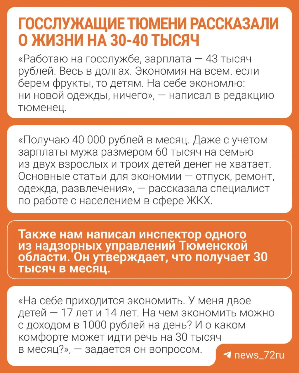 За январь–март 2026 года средняя зарплата в Тюменской области составила 96,6 тысячи рублей. Мы публикуем истории людей о реальных доходах и попытках экономить.